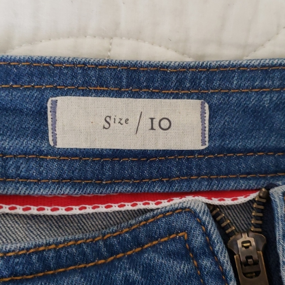 Anthropologie Jean skirt 10 - Picture 4 of 11